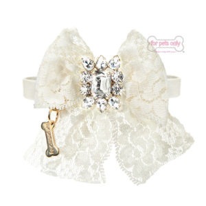 FOR PETS ONLY-COCKTAIL PARTY COLLAR-WHITE