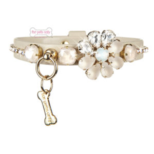 FOR PETS ONLY-CREAM FLOWER COLLAR