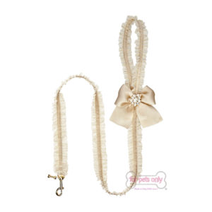 FOR PETS ONLY-COCKTAIL PARTY LINGERIE LEASH-BEIGE