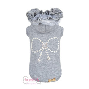 FOR PETS ONLY-ROMANTIC RUFFLES T-SHIRT GREY