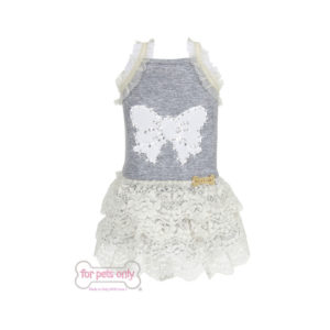 FOR PETS ONLY-GIRLY GREY DRESS