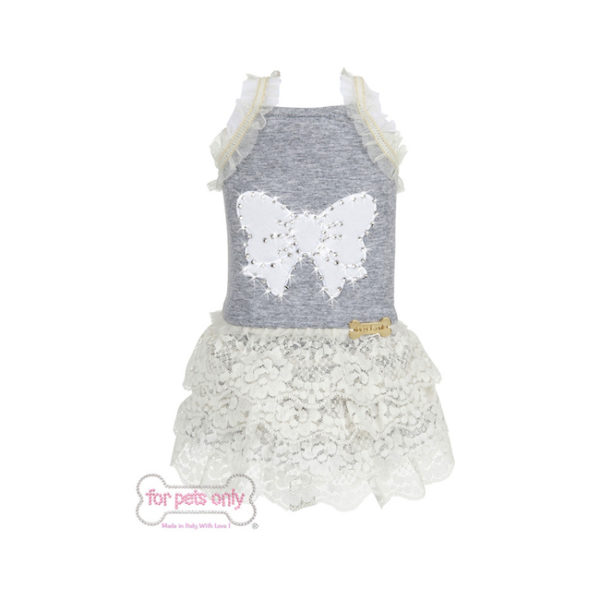 FOR PETS ONLY-GIRLY GREY DRESS