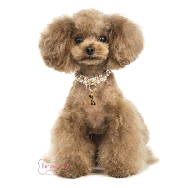 FOR PETS ONLY-PEARL DIAMOND COLLAR- BEIGE - Image 2
