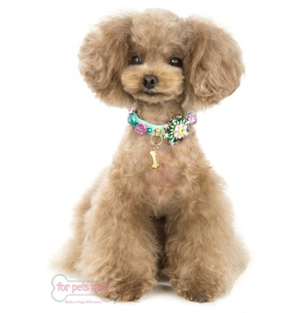 FOR PETS ONLY-PARTY FLOWER COLLAR- AQUA - Image 2