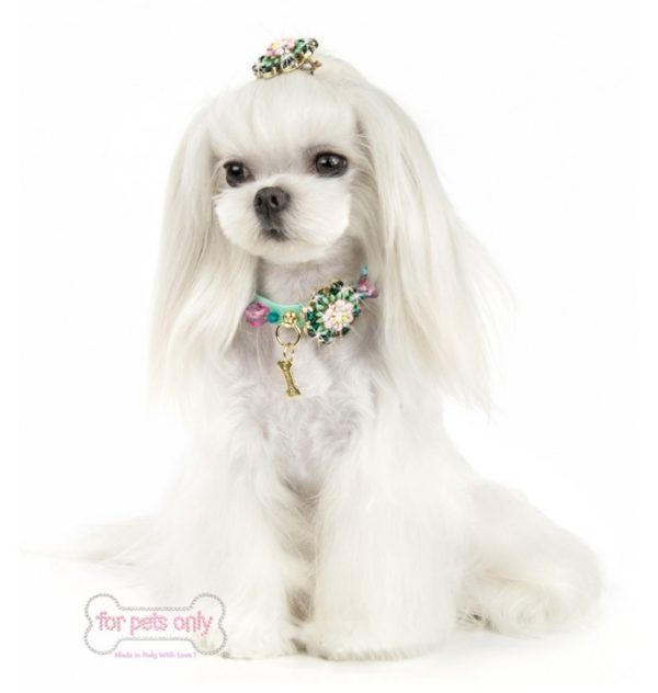 FOR PETS ONLY-PARTY FLOWER COLLAR- AQUA - Image 3