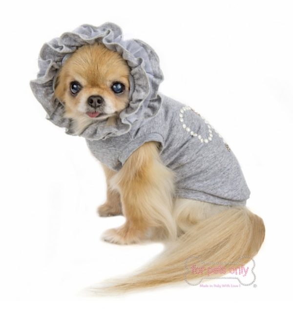 FOR PETS ONLY-ROMANTIC RUFFLES T-SHIRT GREY - Image 3