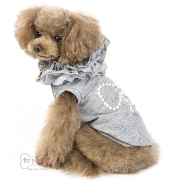 FOR PETS ONLY-ROMANTIC RUFFLES T-SHIRT GREY - Image 4