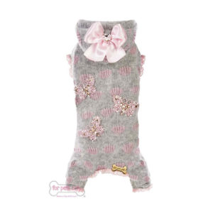 FOR PETS ONLY-Butterfly dream 4 paw grey and pink