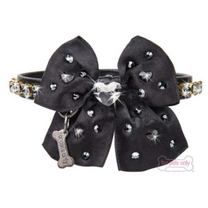 FOR PETS ONLY-Princess diamond black collar