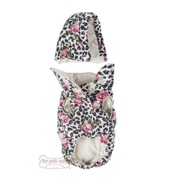 FOR PETS ONLY-ROMANTIC LEO ROSES REVERSIBLE RAINCOAT - Image 4