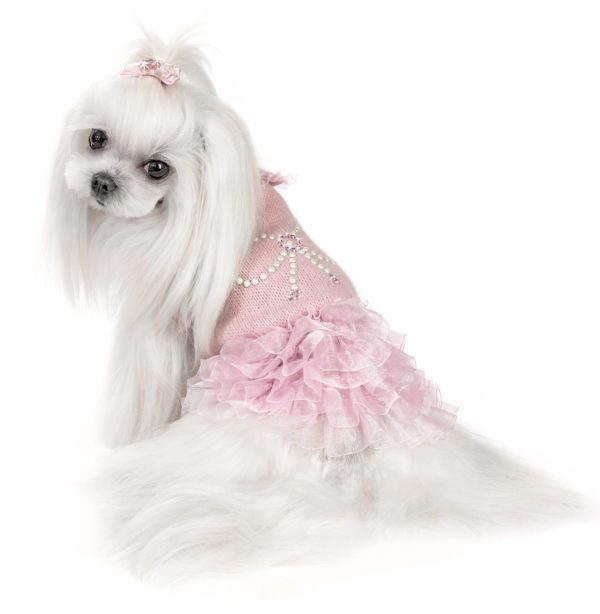 FOR PETS ONLY-Ribbon lace pink dress - Image 3