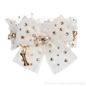 FOR PETS ONLY-SNOW PRINCESS WHITE COLLAR -COUTURE COLLECTION