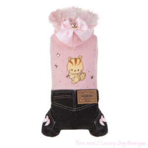 FOR PETS ONLY-KIKI 4 PINK WOOL JUMPSUIT-LIMITED EDITION