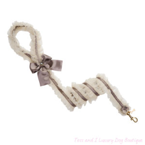 FOR PETS ONLY-SNOW PRINCESS NATURAL LINGERIE LEASH-COUTURE COLLECTION