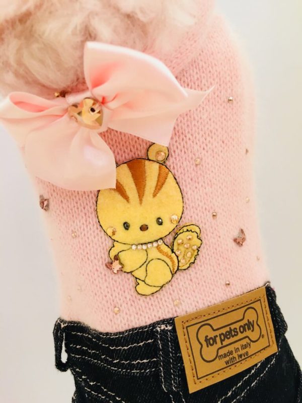 FOR PETS ONLY-KIKI 4 PINK WOOL JUMPSUIT-LIMITED EDITION - Image 2
