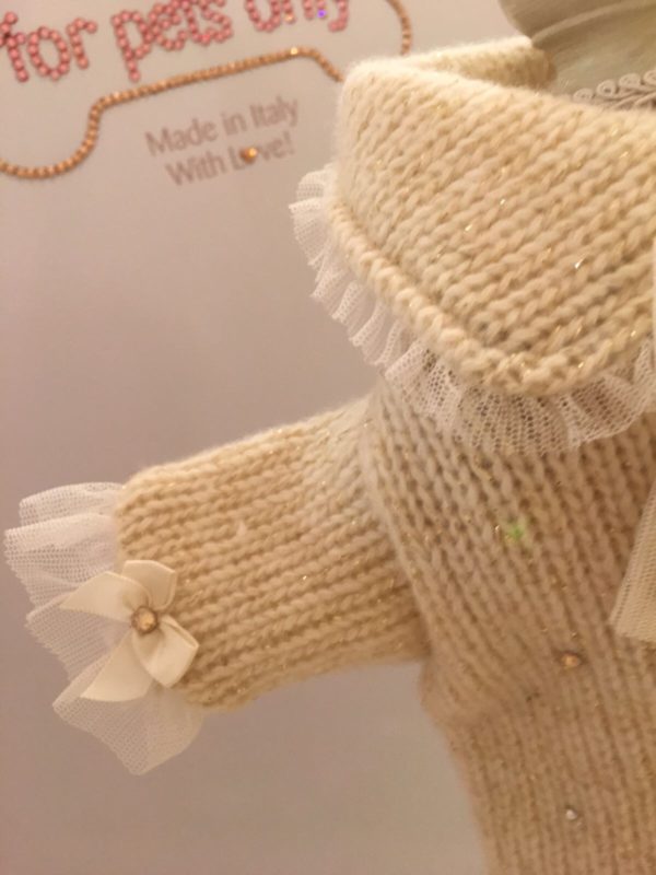 FOR PETS ONLY-SNOW PRINCESS CREAM WOOL PULL-COUTURE COLLECTION - Image 3