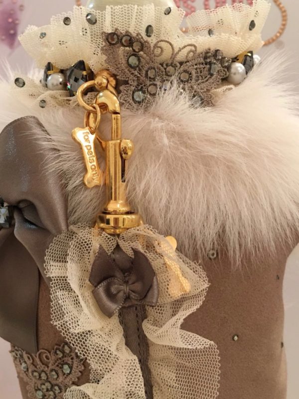 FOR PETS ONLY-SNOW PRINCESS NATURAL LINGERIE LEASH-COUTURE COLLECTION - Image 3