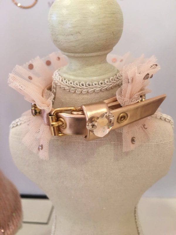 FOR PETS ONLY-SNOW PRINCESS BLUSH COLLAR-COUTURE COLLECTION - Image 2