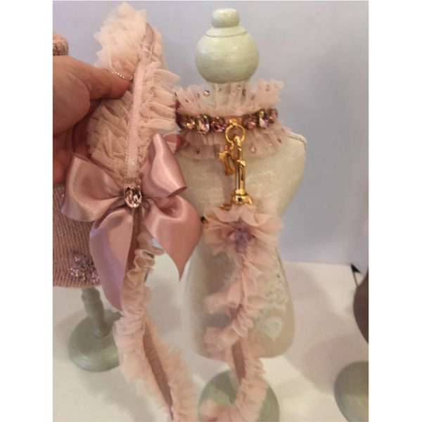 FOR PETS ONLY-SNOW PRINCESS BLUSH LINGERIE LEASH-COUTURE COLLECTION - Image 2