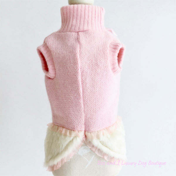FOR PETS ONLY-DANCE WITH BUNNY PINK WOOL DRESS-LIMITED EDITION - Image 2