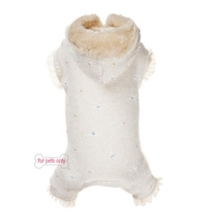 FOR PETS ONLY-WHITE OPAL 4 PAWS JUMPSUIT