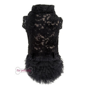 FOR PETS ONLY-SECRET CRUSH DRESS- BLACK