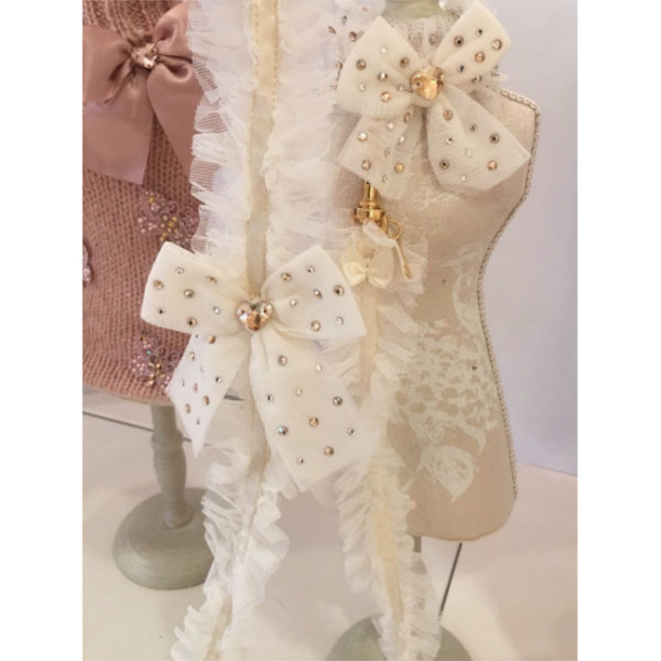 FOR PETS ONLY-SNOW PRINCESS WHITE LINGERIE LEASH-COUTURE COLLECTION - Image 2