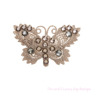 FOR PETS ONLY-SNOW PRINCESS BUTTERFLY HAIR CLIP-COUTURE COLLECTION