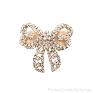FOR PETS ONLY-SNOW PRINCESS BOW HAIR CLIP-COUTURE COLLECTION