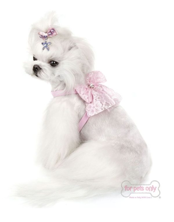 Lace Bow harness -Pink - Image 2