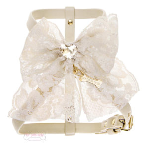 Lace Bow harness-Cream