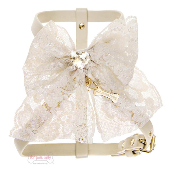 Lace Bow harness-Cream