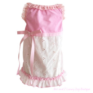 Broderie Anglaise pink dress-Limited Edition
