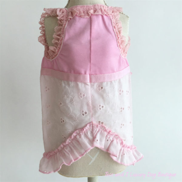 Broderie Anglaise pink dress-Limited Edition - Image 2