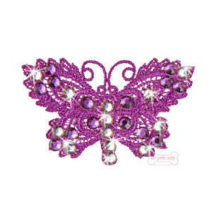Fuchsia butterfly hair clip