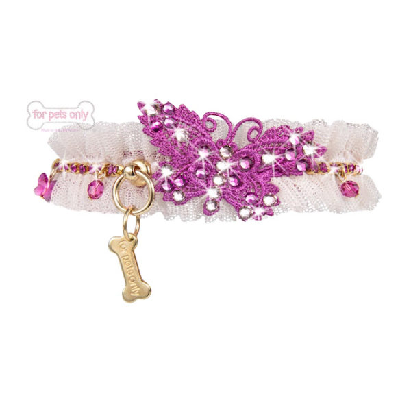 Hot pink butterfly fuchsia collar