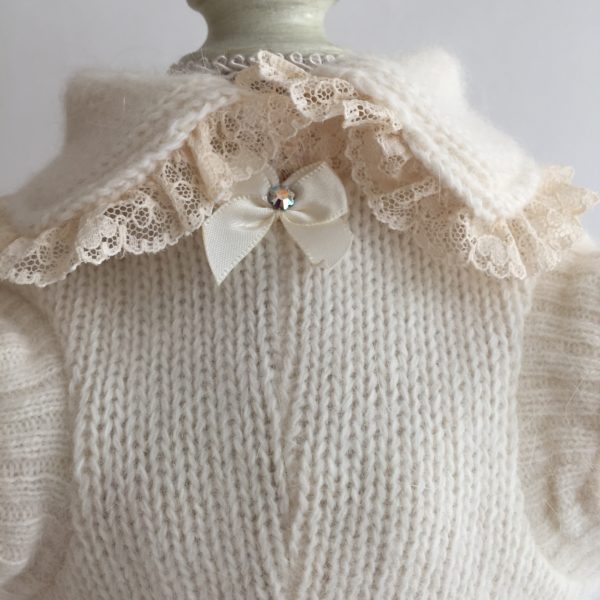 Butterfly off-white wool pull-Limited Edition - Image 2