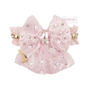 Romantic bow pink collar