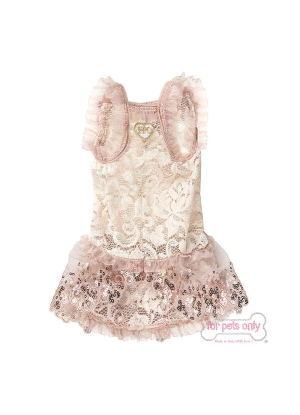 Dreamy girl lace dress-peach - Image 2