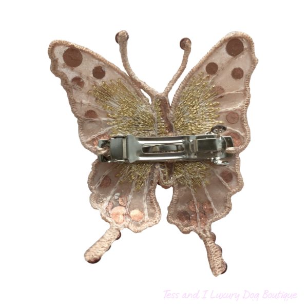 Natural beauty  pink butterfly hair clip-limited edition - Image 2